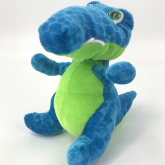 Unbranded 6" Plush Alligator Bright Blue Green Standing Stuffed Animal Toy - Picture 1 of 1
